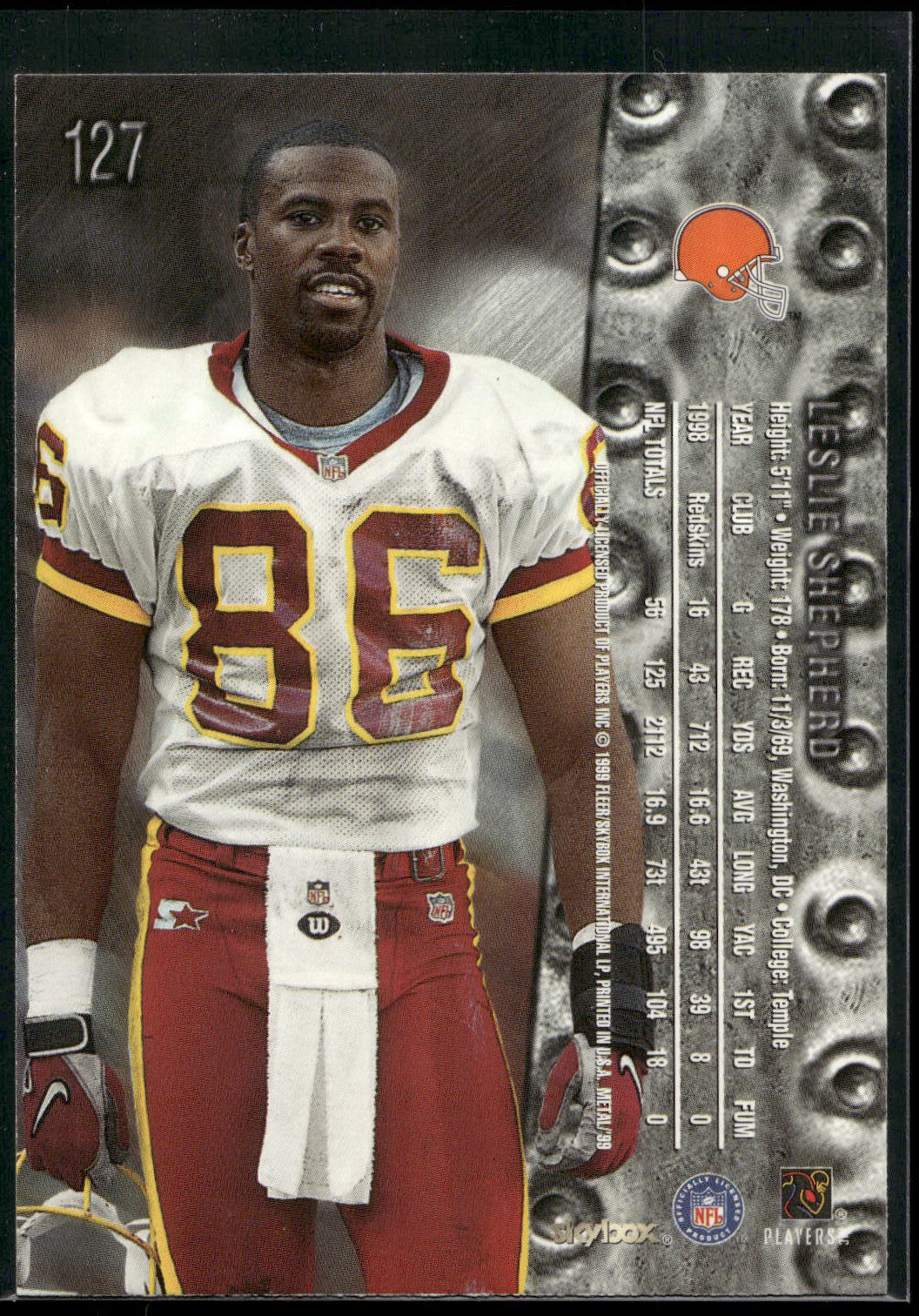 1999 SkyBox Metal Universe #127 Leslie Shepherd