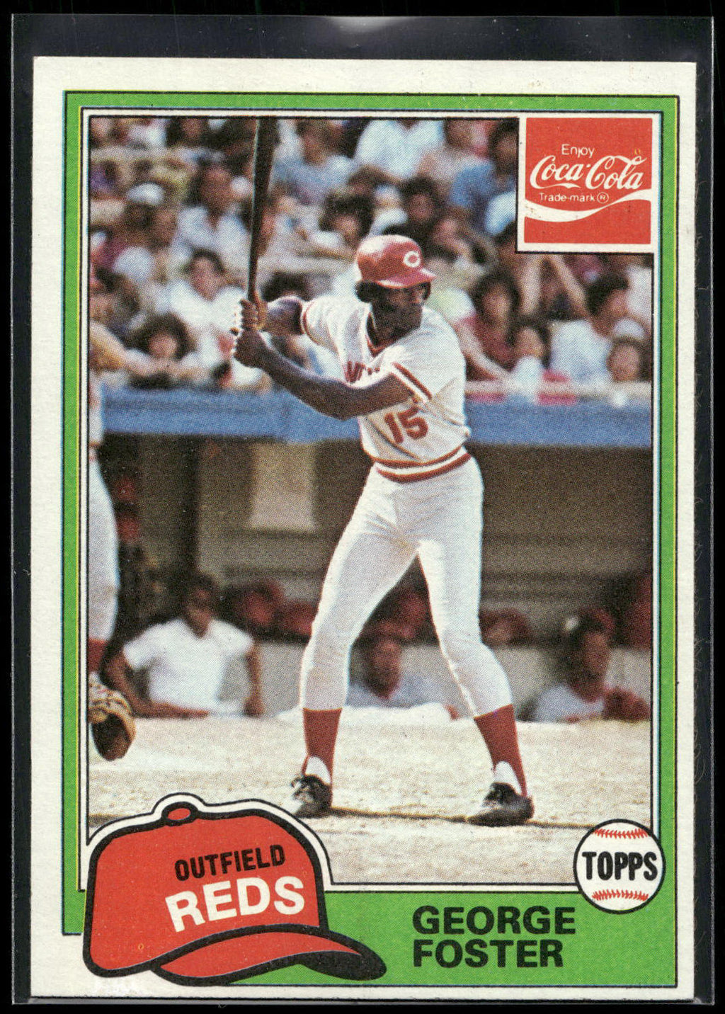 1981 Topps Coca-Cola Cincinnati Reds #5 George Foster