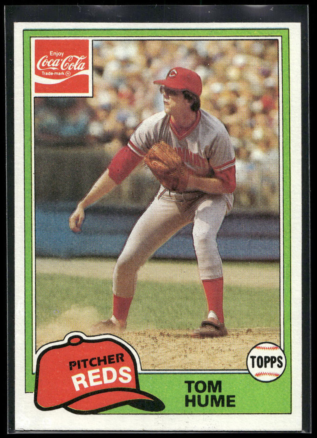 1981 Topps Coca-Cola Cincinnati Reds #7 Tom Hume