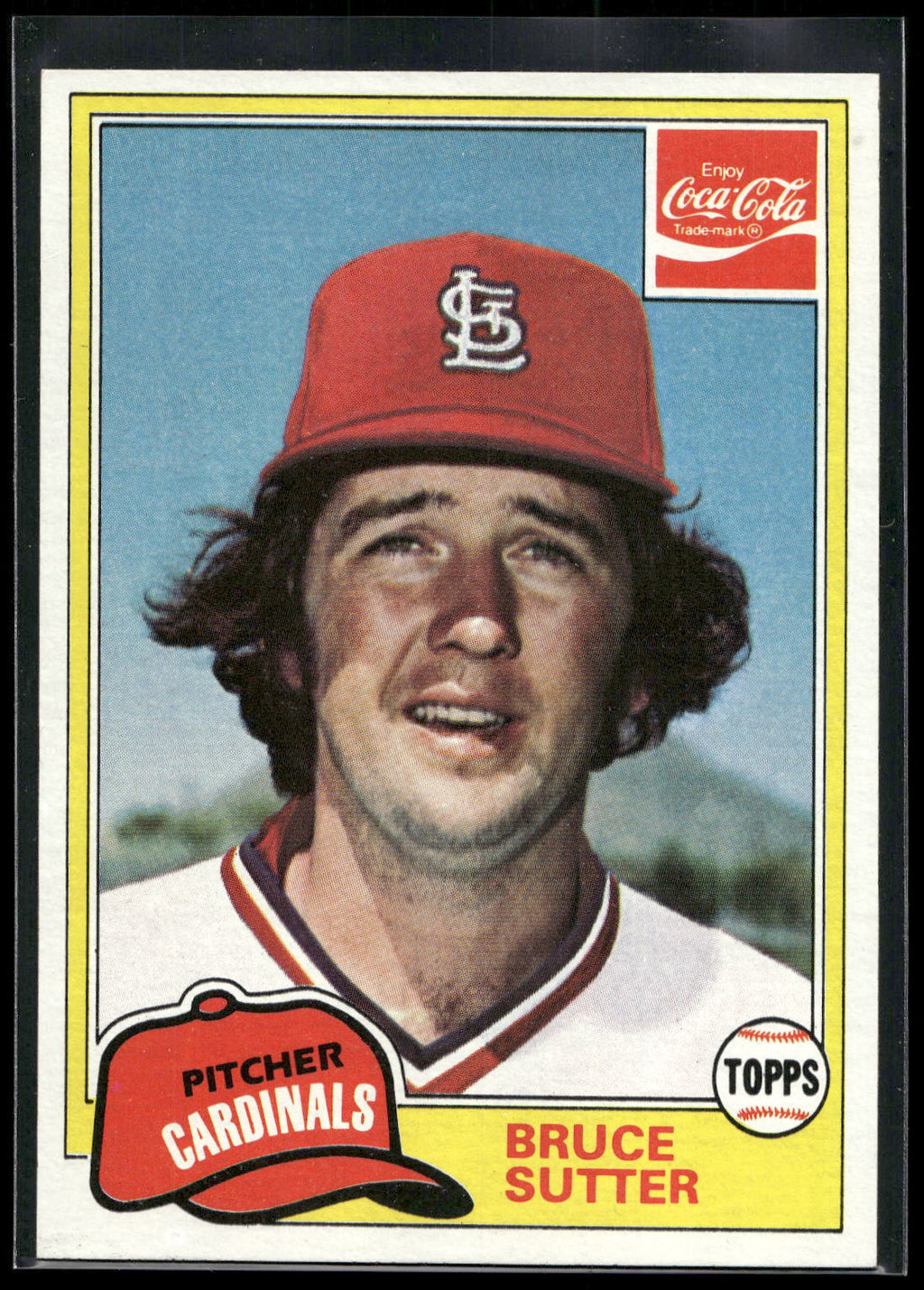 1981 Topps Coca-Cola St. Louis Cardinals #10 Bruce Sutter
