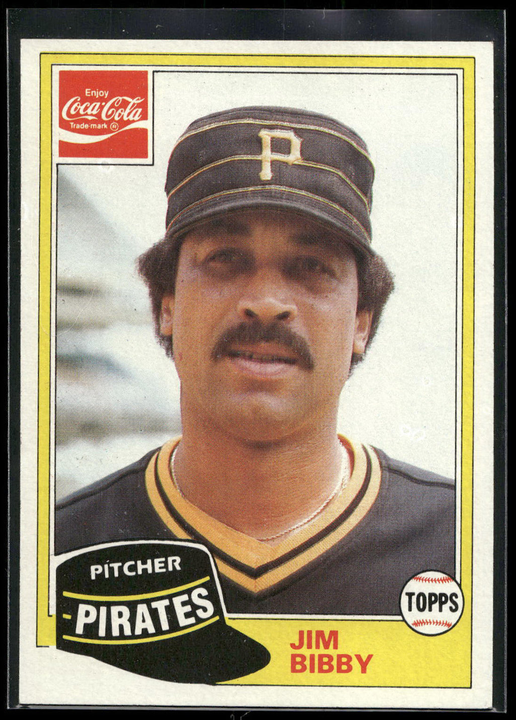 1981 Topps Coca-Cola Pittsburgh Pirates #1 Jim Bibby
