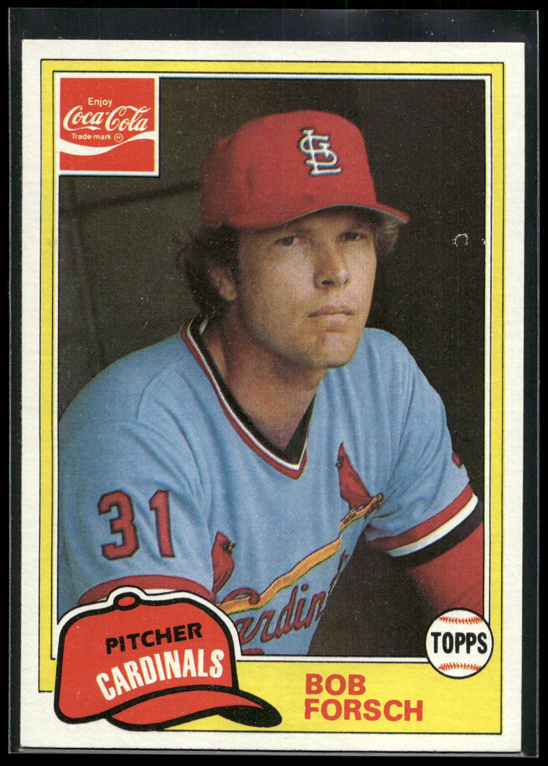 1981 Topps Coca-Cola St. Louis Cardinals #1 Bob Forsch