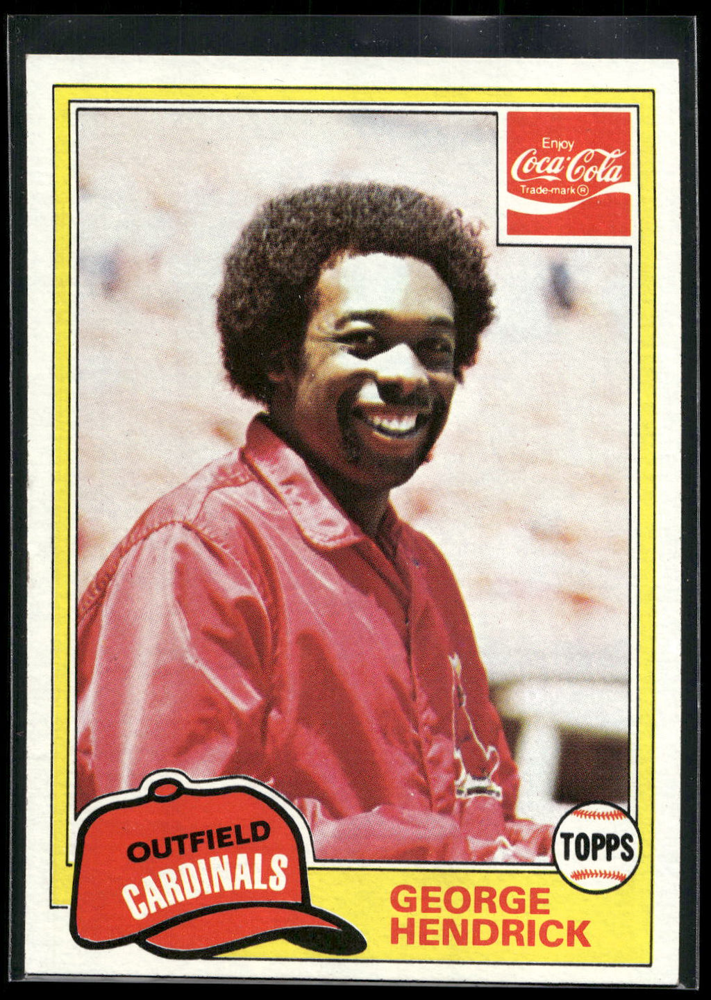 1981 Topps Coca-Cola St. Louis Cardinals #2 George Hendrick