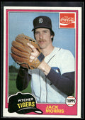 1981 Topps Coca-Cola Detroit Tigers #6 Jack Morris
