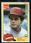 1981 Topps Coca-Cola St. Louis Cardinals #5 Sixto Lezcano