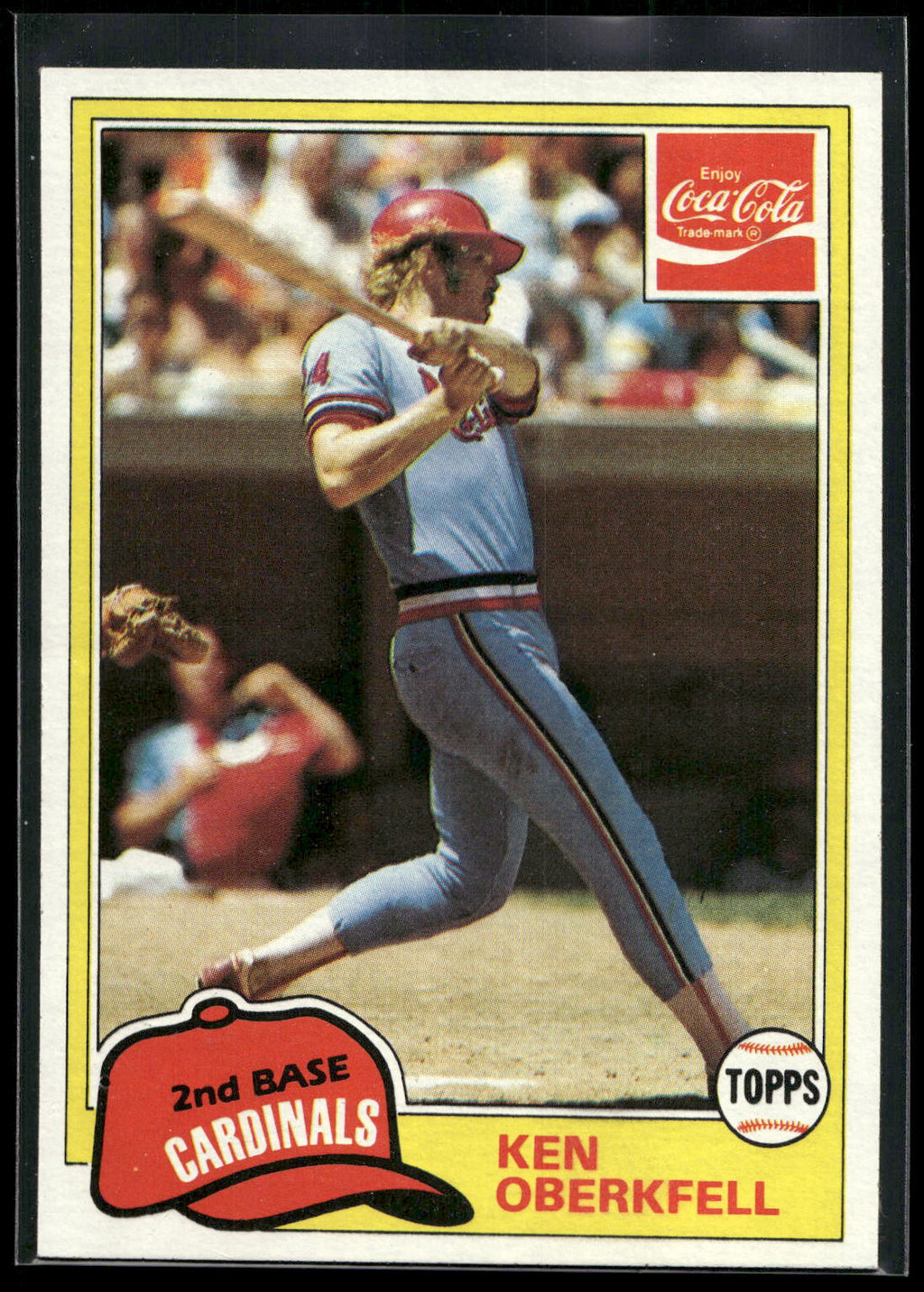 1981 Topps Coca-Cola St. Louis Cardinals #6 Ken Oberkfell