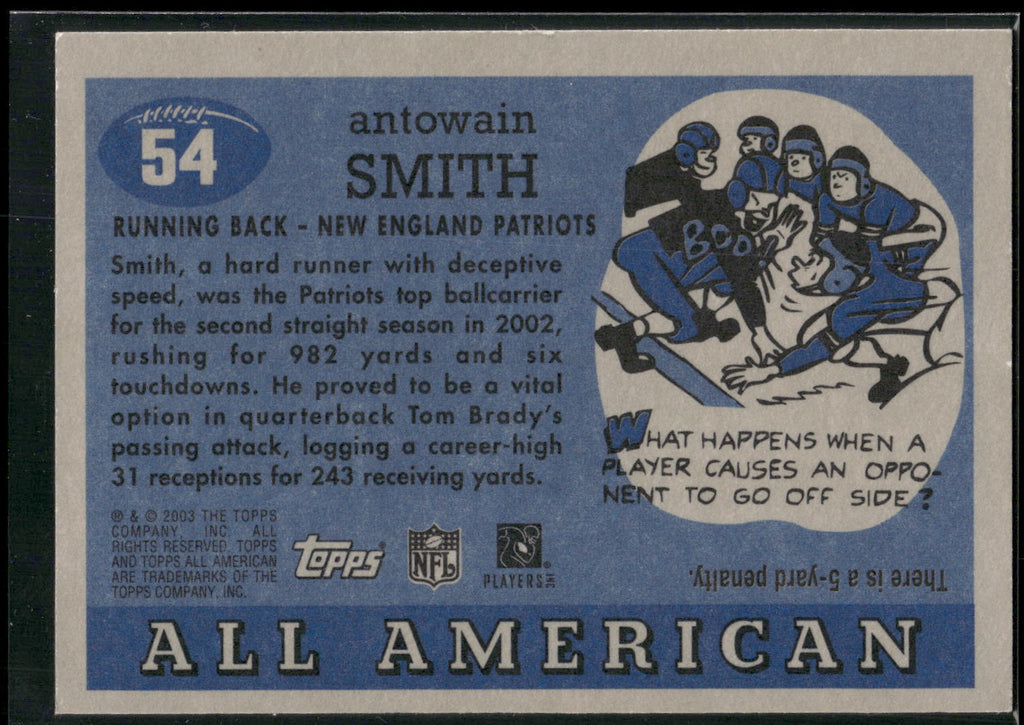 2003 Topps All American #54 Antowain Smith