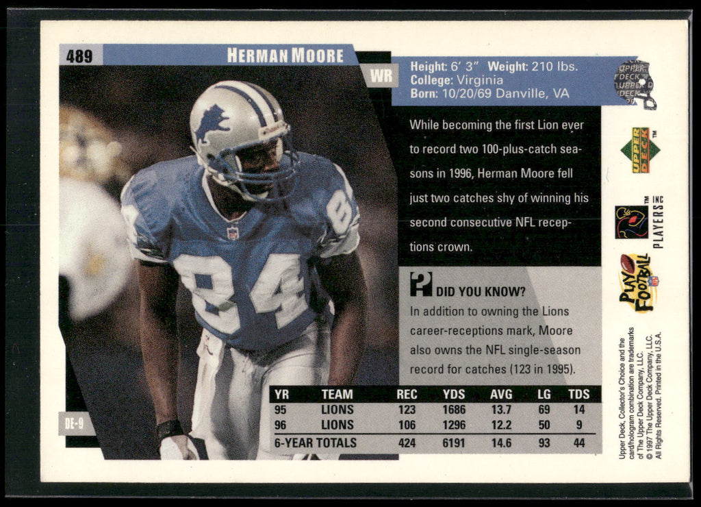 1997 Collector's Choice #489 Herman Moore