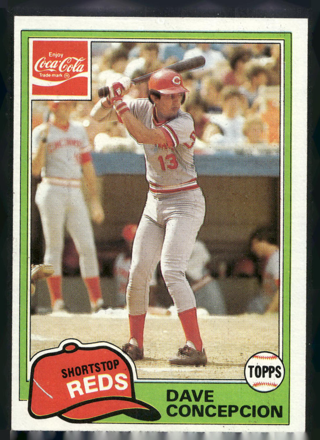 1981 Topps Coca-Cola Cincinnati Reds #3 Dave Concepcion