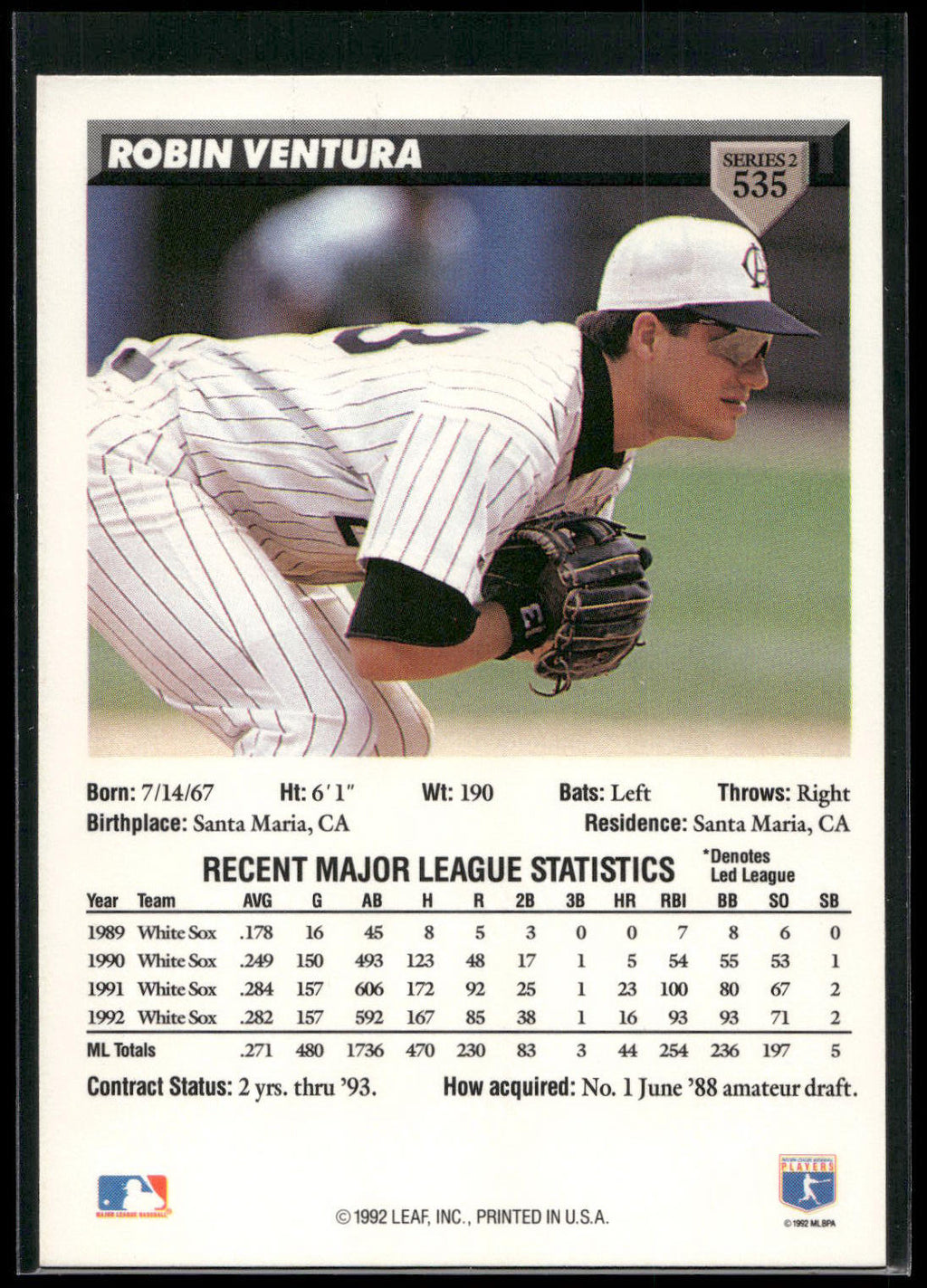 1993 Donruss #535 Robin Ventura