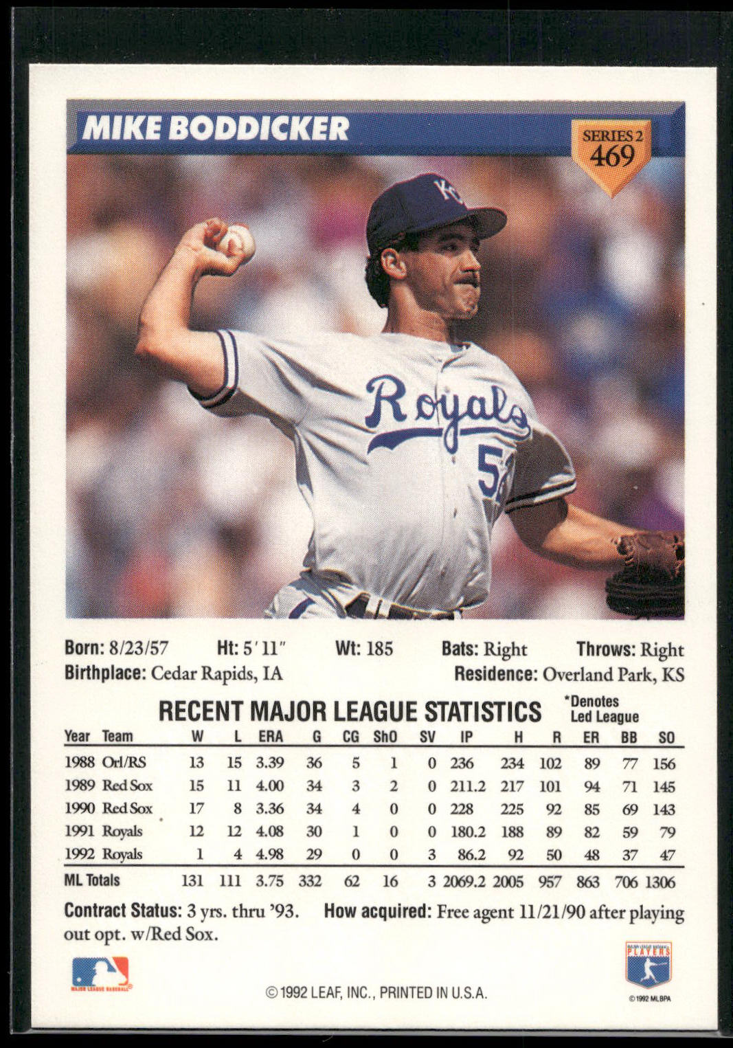 1993 Donruss #469 Mike Boddicker