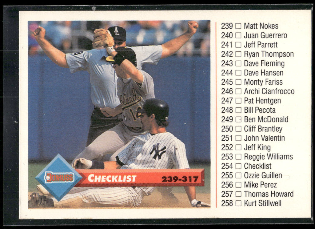 1993 Donruss #264 Checklist: 239-317