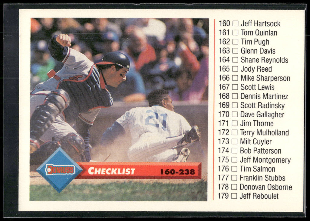1993 Donruss #254 Checklist: 160-238