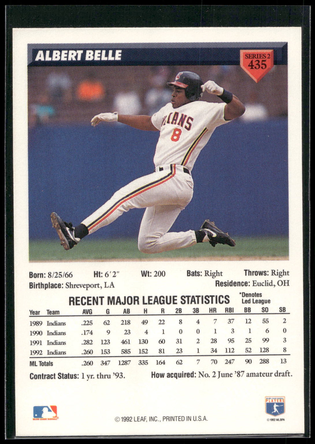 1993 Donruss #435 Albert Belle