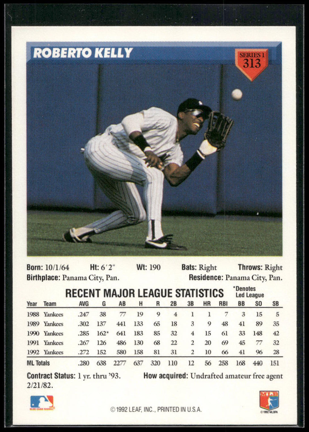 1993 Donruss #313 Roberto Kelly