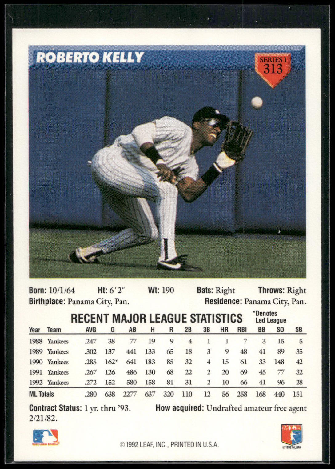 1993 Donruss #313 Roberto Kelly