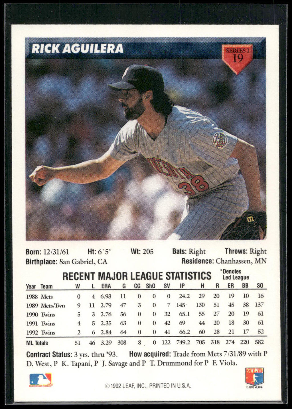 1993 Donruss #19 Rick Aguilera