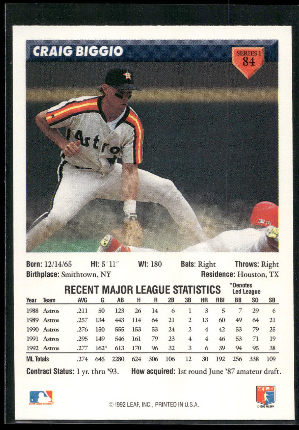 1993 Donruss #84 Craig Biggio