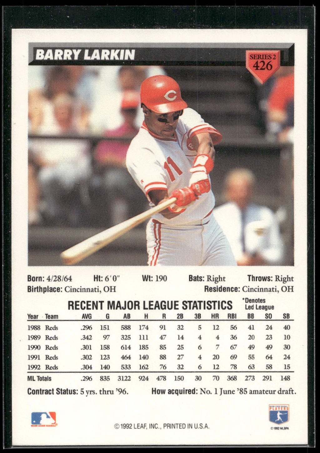 1993 Donruss #426 Barry Larkin