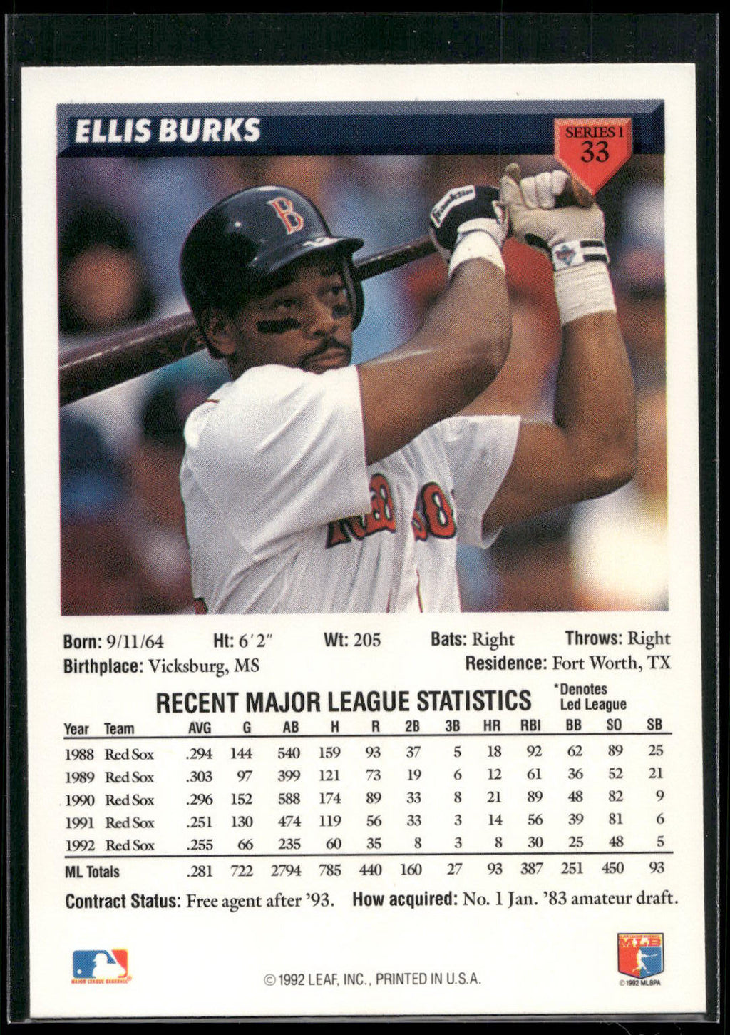 1993 Donruss #33 Ellis Burks
