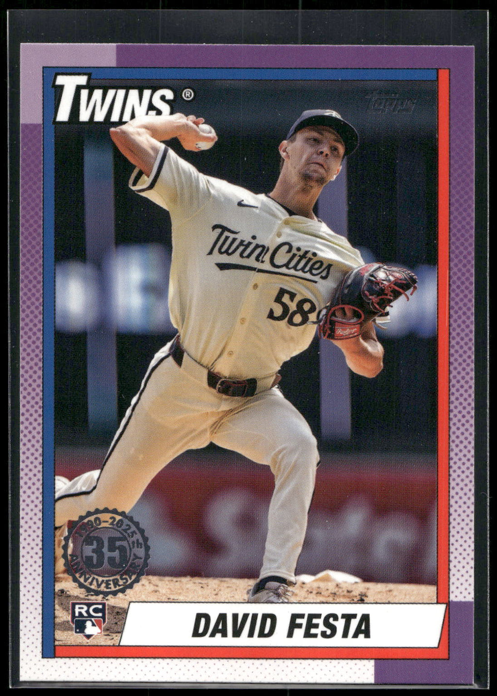 2025 Topps #T90-67 David Festa 1990 Topps Baseball 35th Anniversary (Series One)
