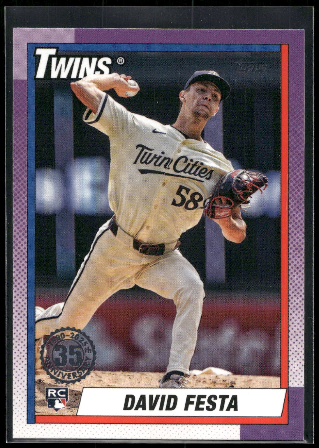 2025 Topps #T90-67 David Festa 1990 Topps Baseball 35th Anniversary (Series One)