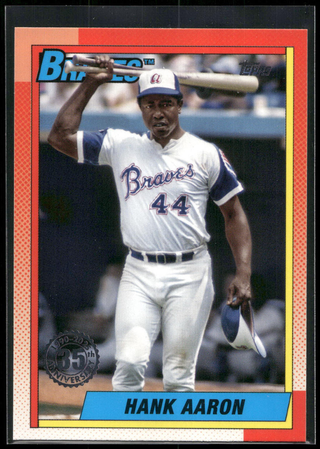 2025 Topps #T90-14 Hank Aaron 1990 Topps Baseball 35th Anniversary (Series One)