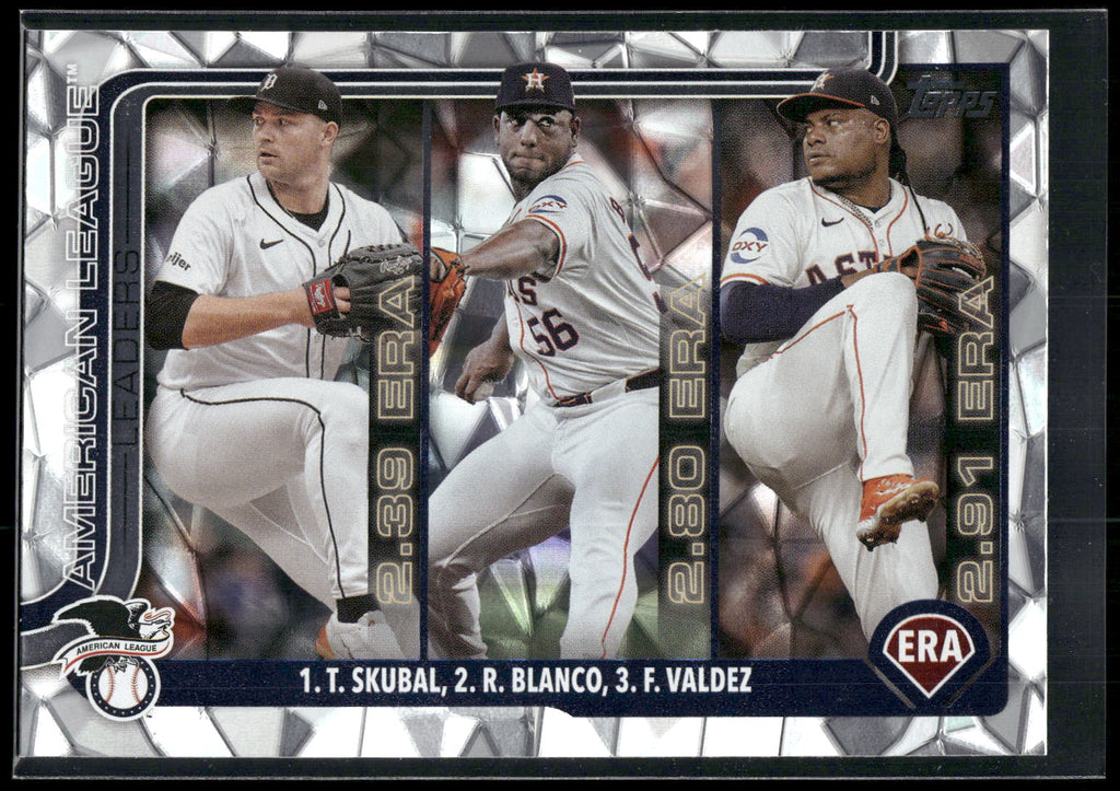 2025 Topps #5 (Tarik Skubal / Ronel Blanco / Framber Valdez) Diamante Foil