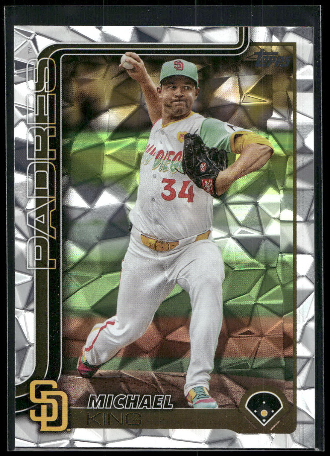 2025 Topps #195 Michael King Diamante Foil