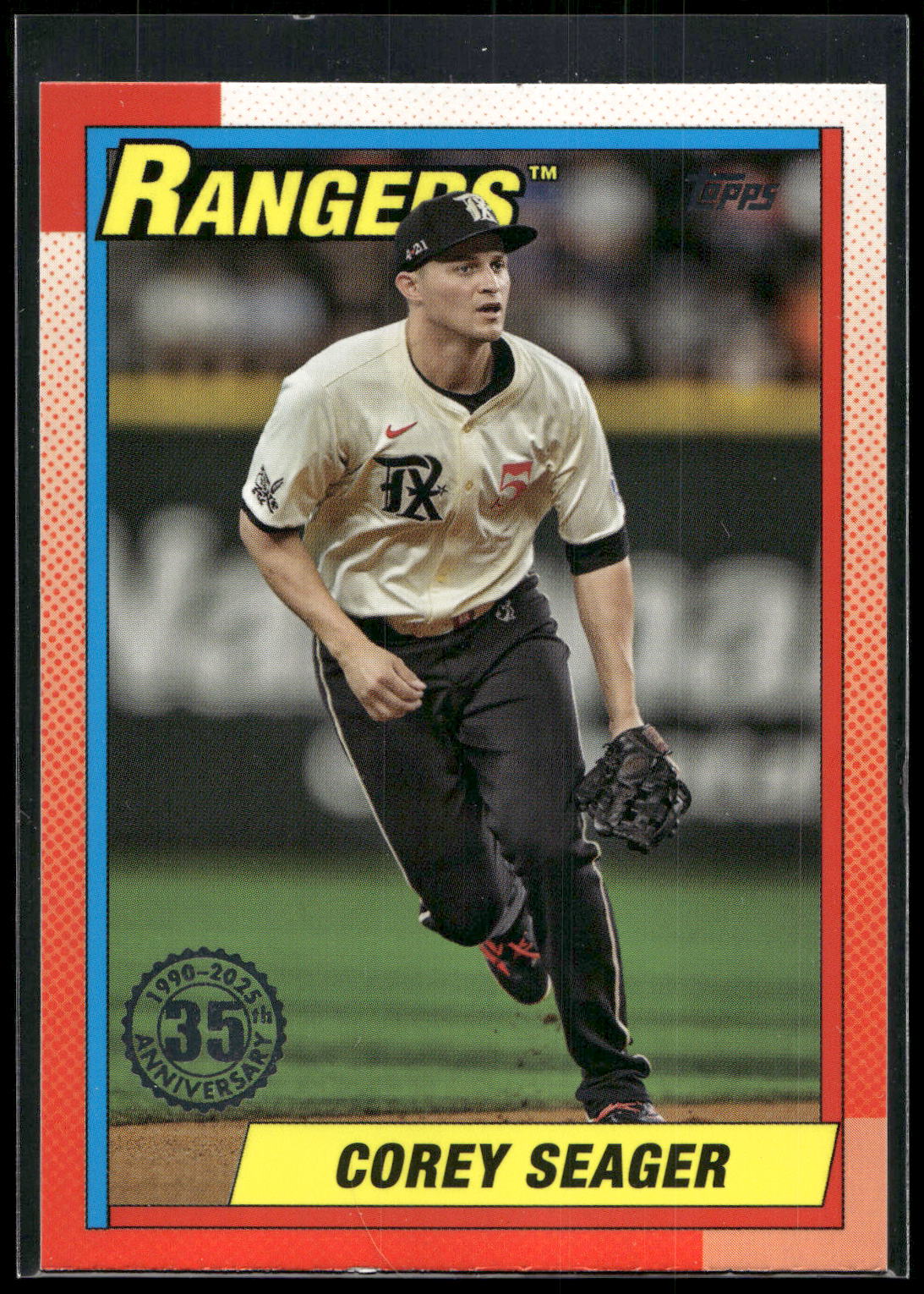 2025 Topps #T90-4 Corey Seager 1990 Topps Baseball 35th Anniversary (Series One)