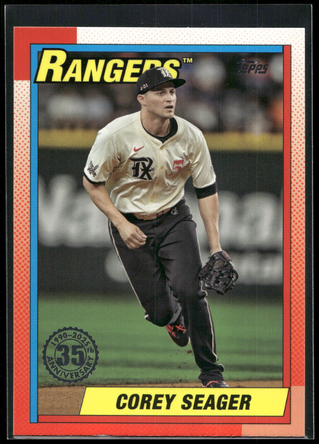 2025 Topps #T90-4 Corey Seager 1990 Topps Baseball 35th Anniversary (Series One)