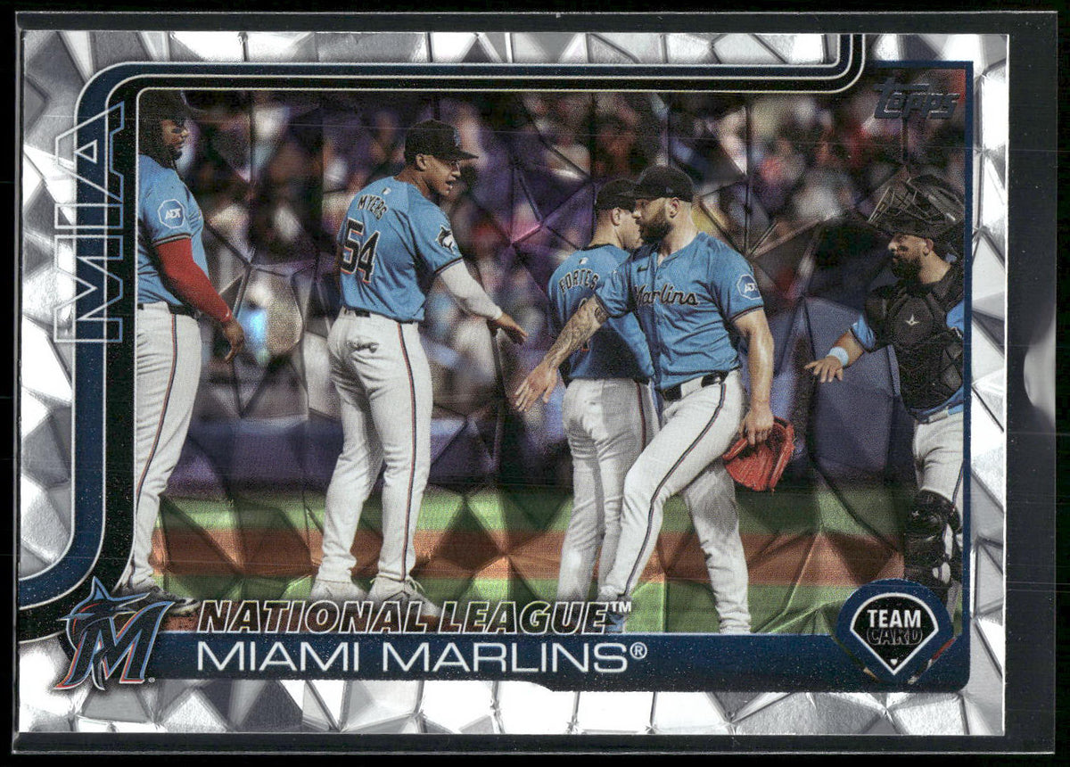 2025 Topps #340 Miami Marlins Diamante Foil