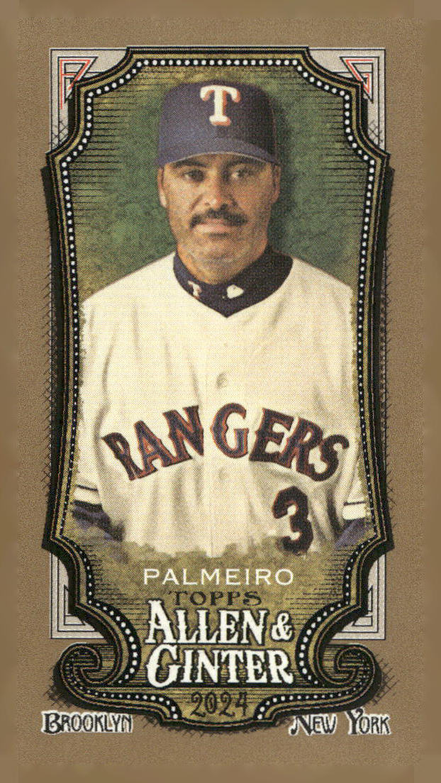 2024 Topps Allen & Ginter #307 Rafael Palmeiro Mini Gold Border
