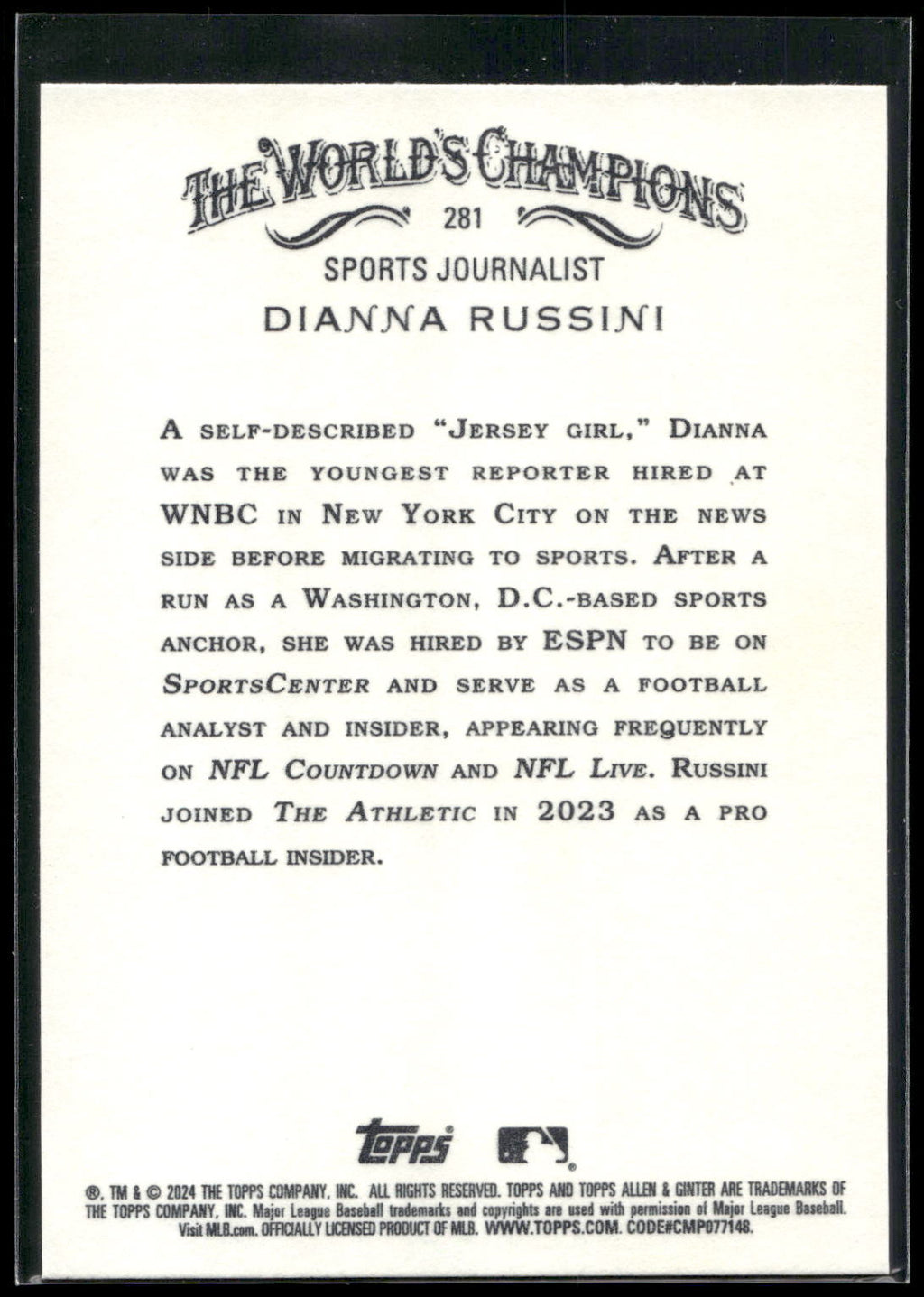 2024 Topps Allen & Ginter #281 Dianna Russini