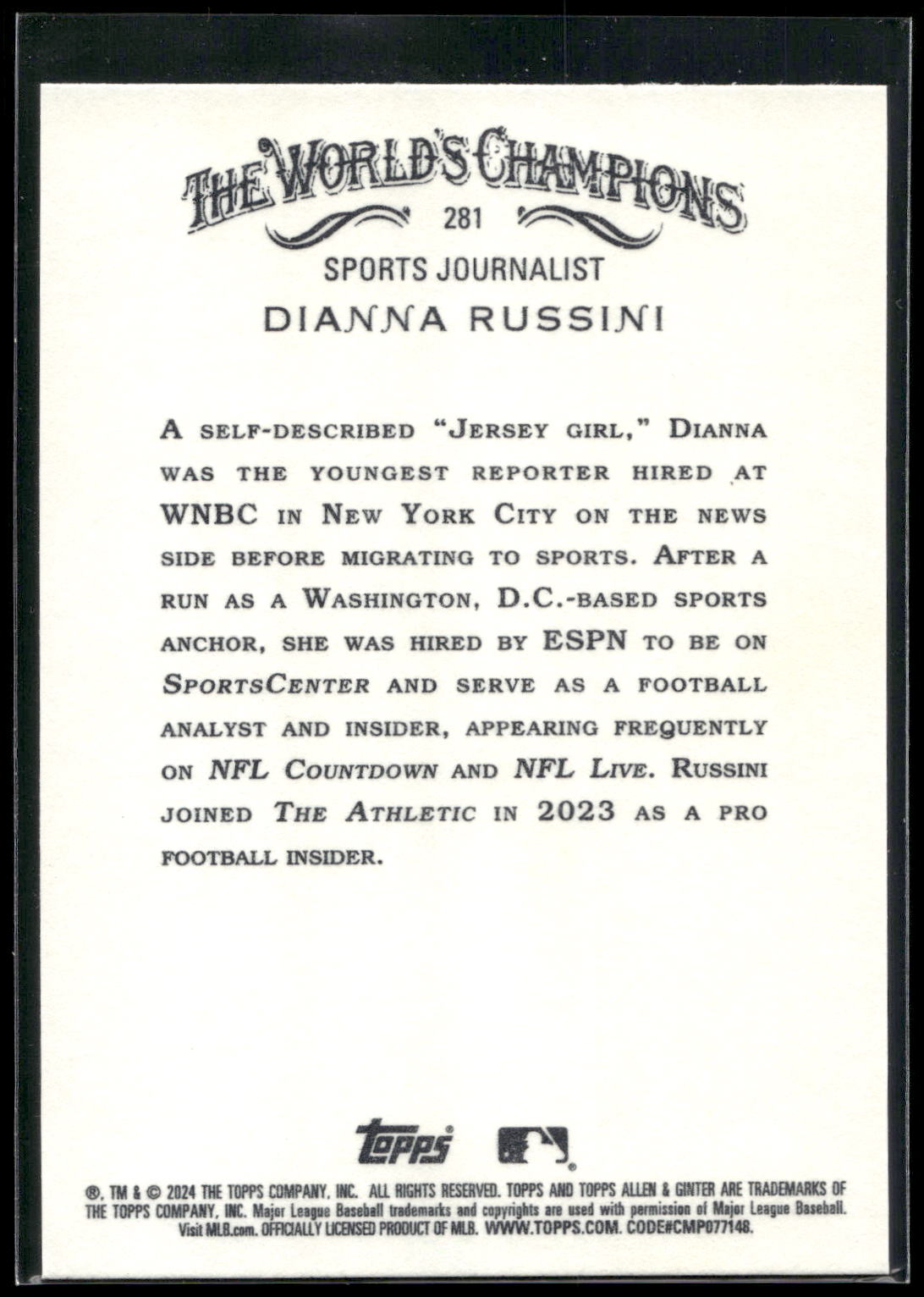 2024 Topps Allen & Ginter #281 Dianna Russini