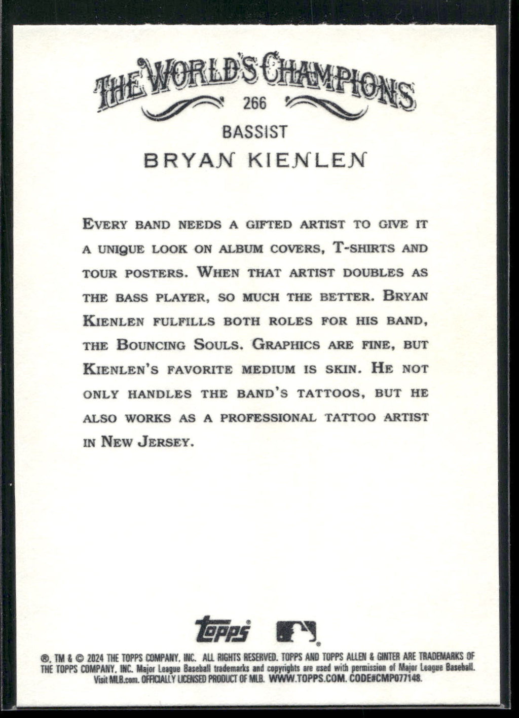 2024 Topps Allen & Ginter #266 Bryan Kienlen