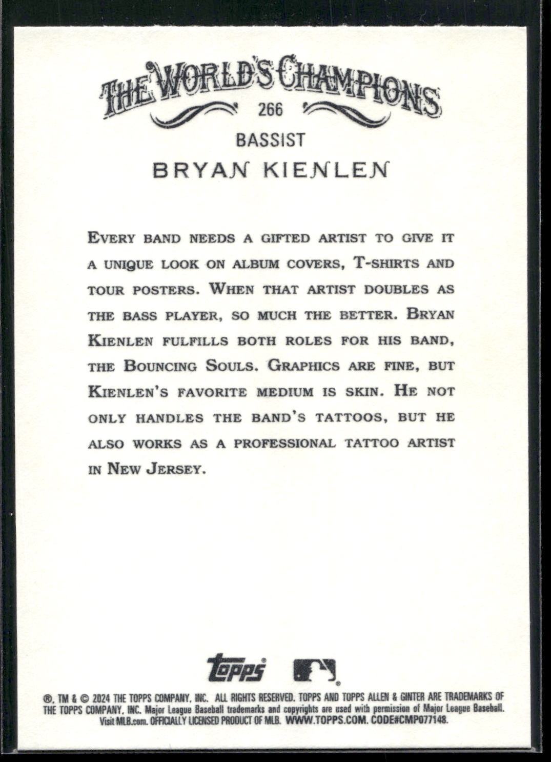 2024 Topps Allen & Ginter #266 Bryan Kienlen