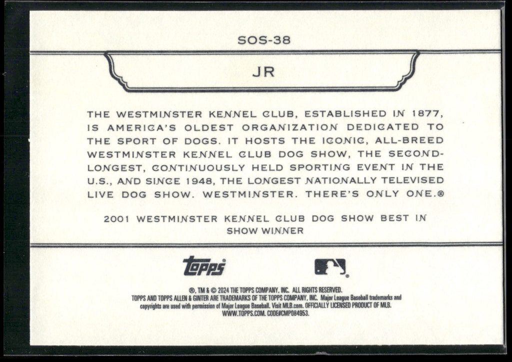 2024 Topps Allen & Ginter #SOS-38 Jr Stars of the Show Westminster Kennel Club