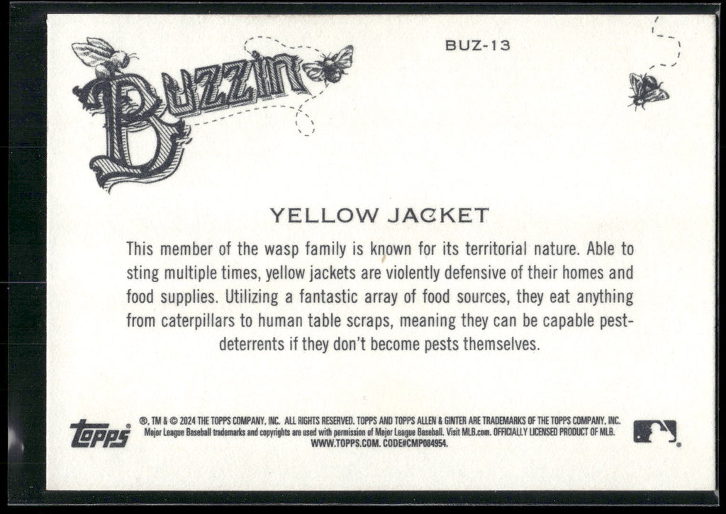 2024 Topps Allen & Ginter #BUZ-13 Yellow Jacket Buzzin'