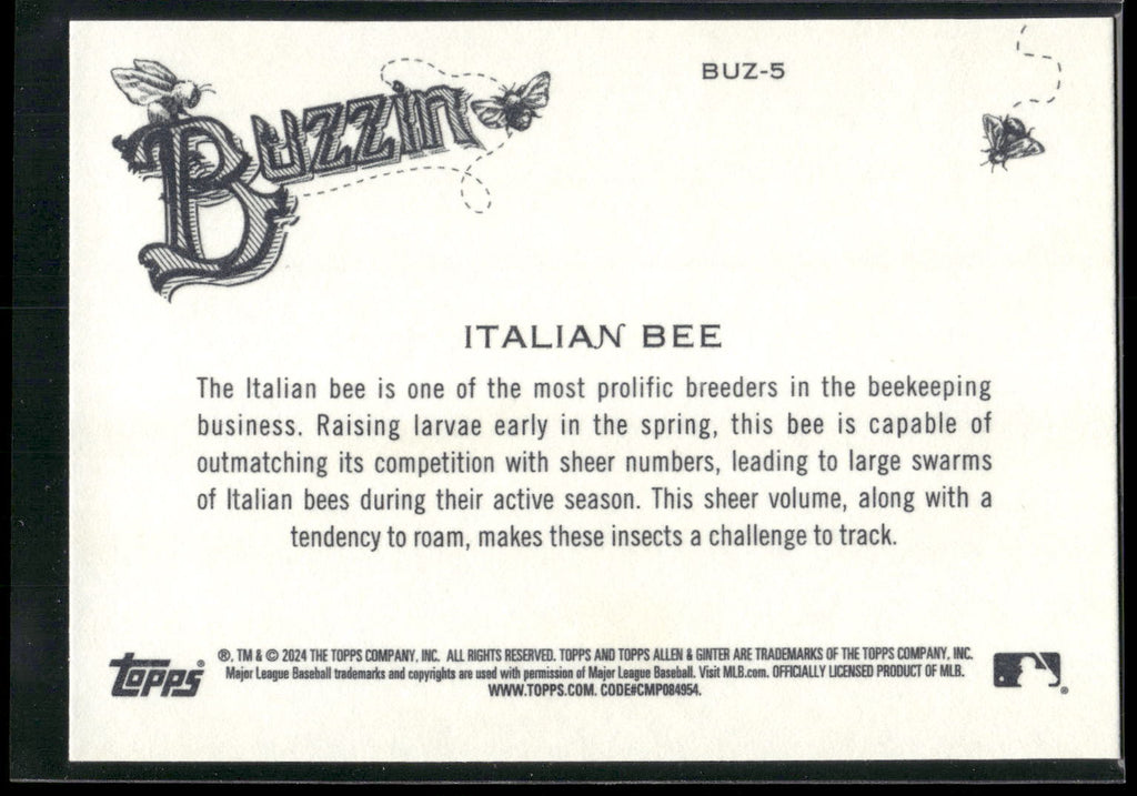 2024 Topps Allen & Ginter #BUZ-5 Italian Bee Buzzin'