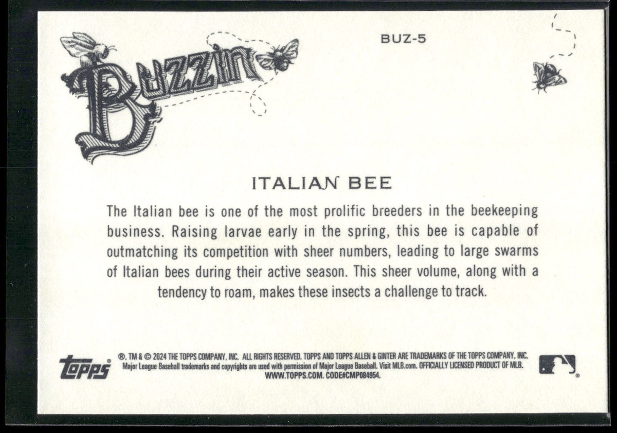 2024 Topps Allen & Ginter #BUZ-5 Italian Bee Buzzin'
