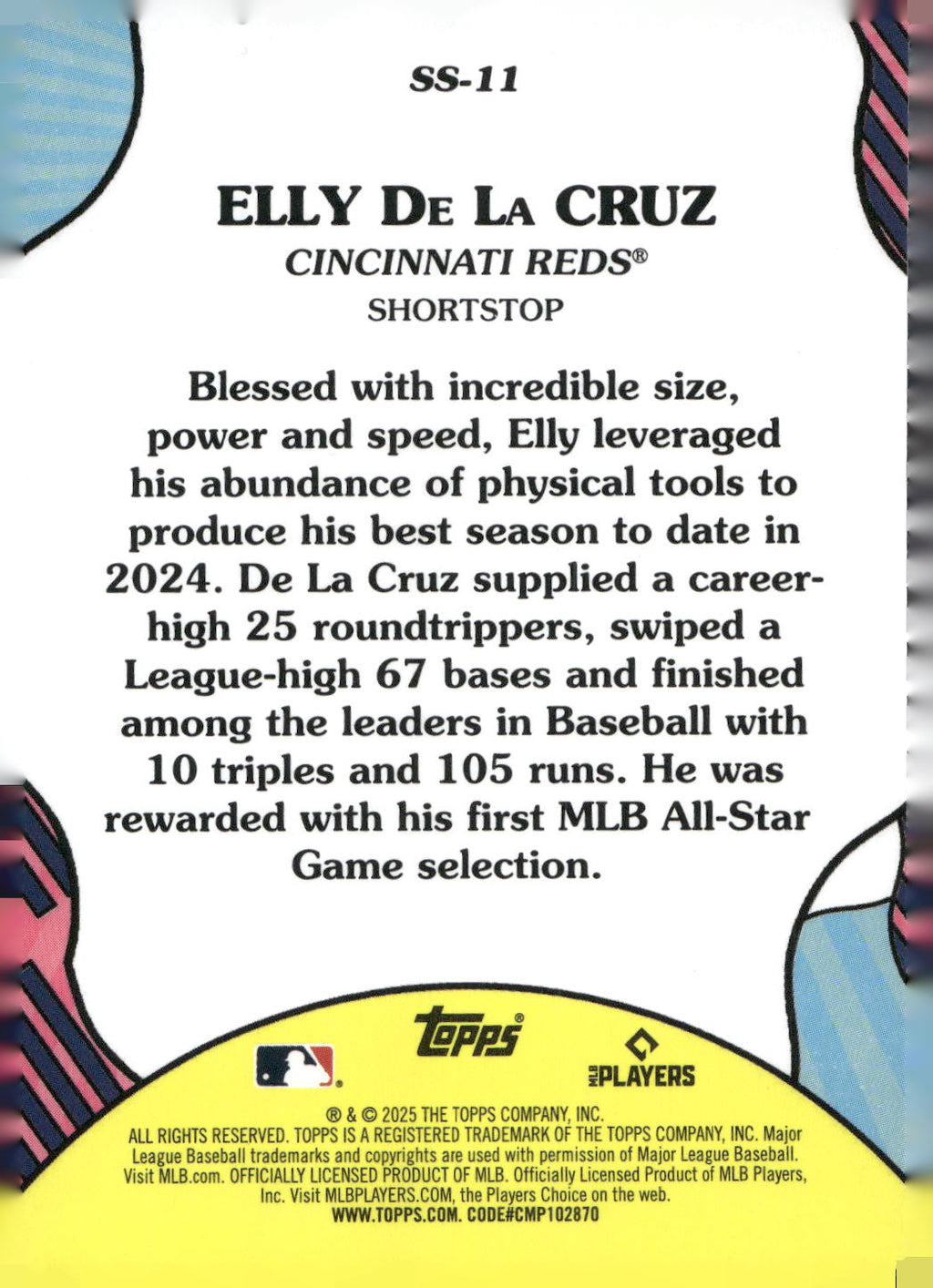 2025 Topps #SS-11 Elly De La Cruz Summer Superstars