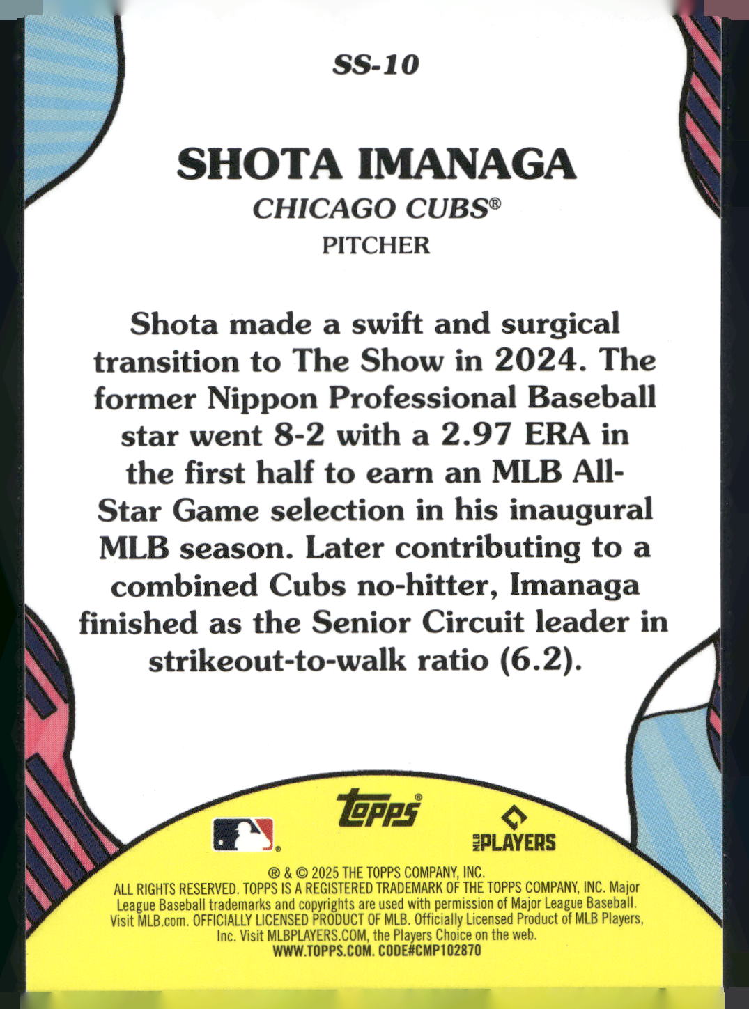 2025 Topps #SS-10 Shota Imanaga Summer Superstars
