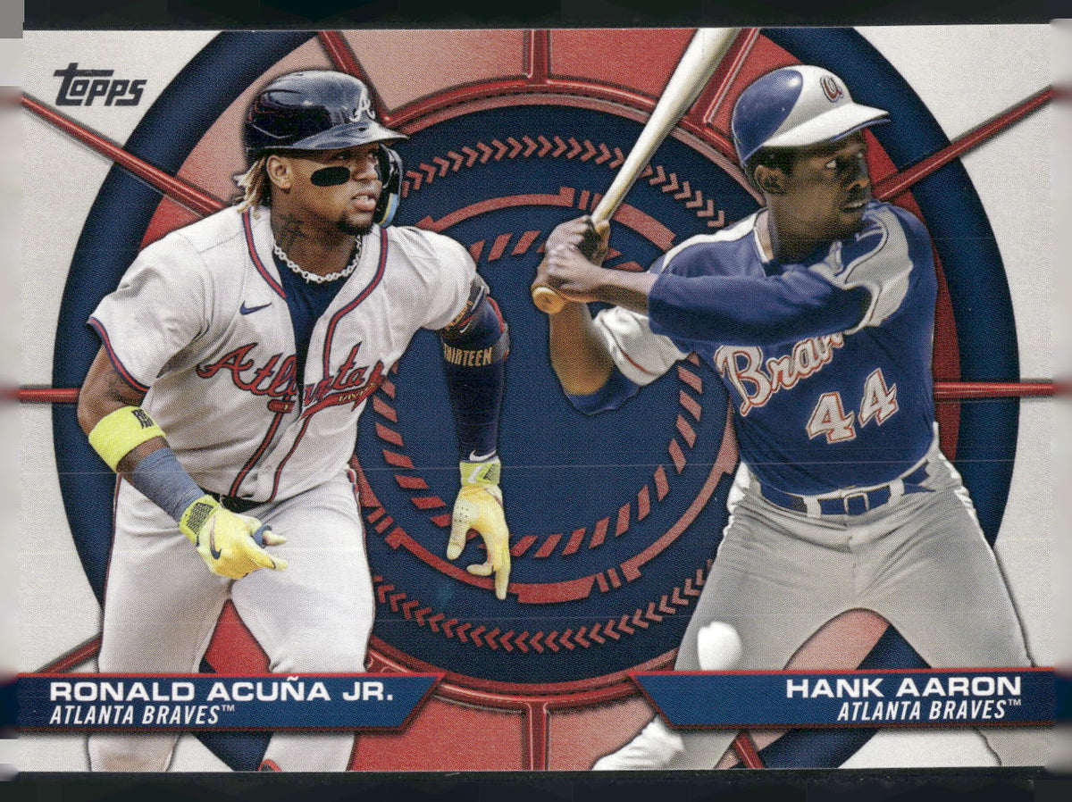 2025 Topps #DD-16 Hank Aaron / Ronald Acuña Jr. Dynamic Duos