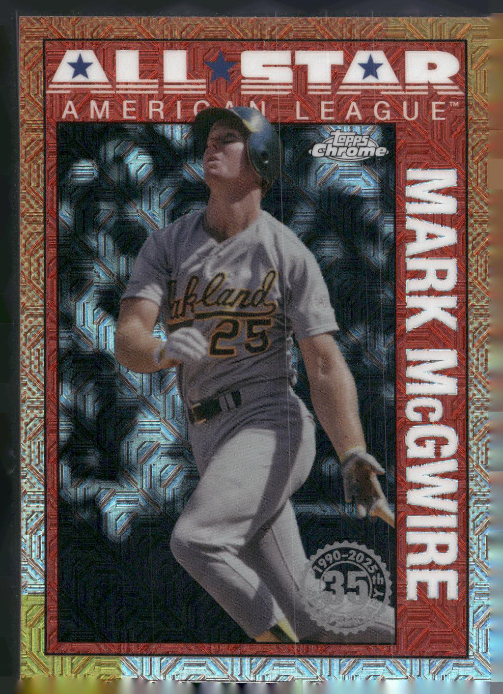 2025 Topps #90ASC-25 Mark McGwire 1990 Topps Baseball 35th Chrome