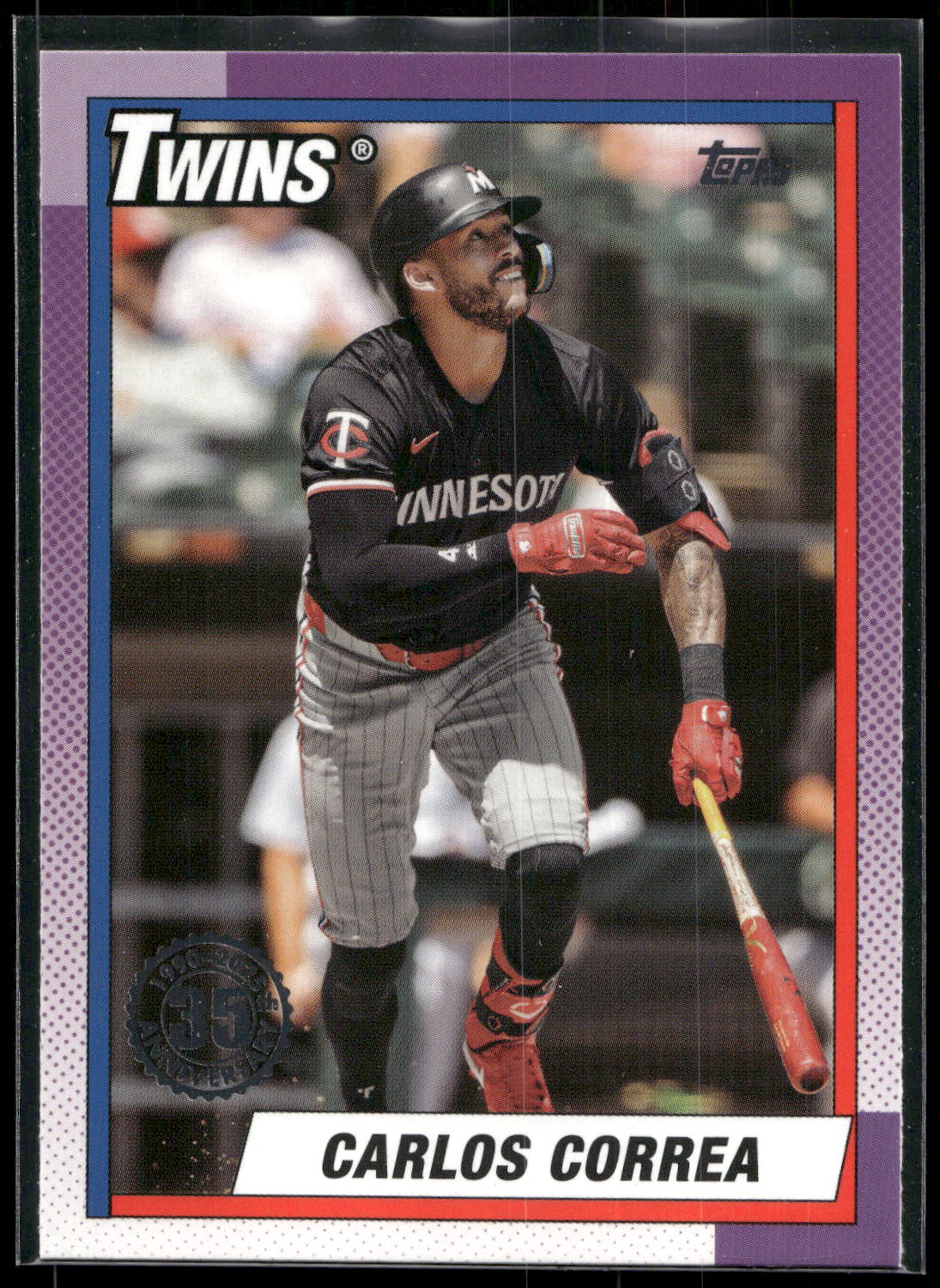 2025 Topps #T90-72 Carlos Correa 1990 Topps Baseball 35th