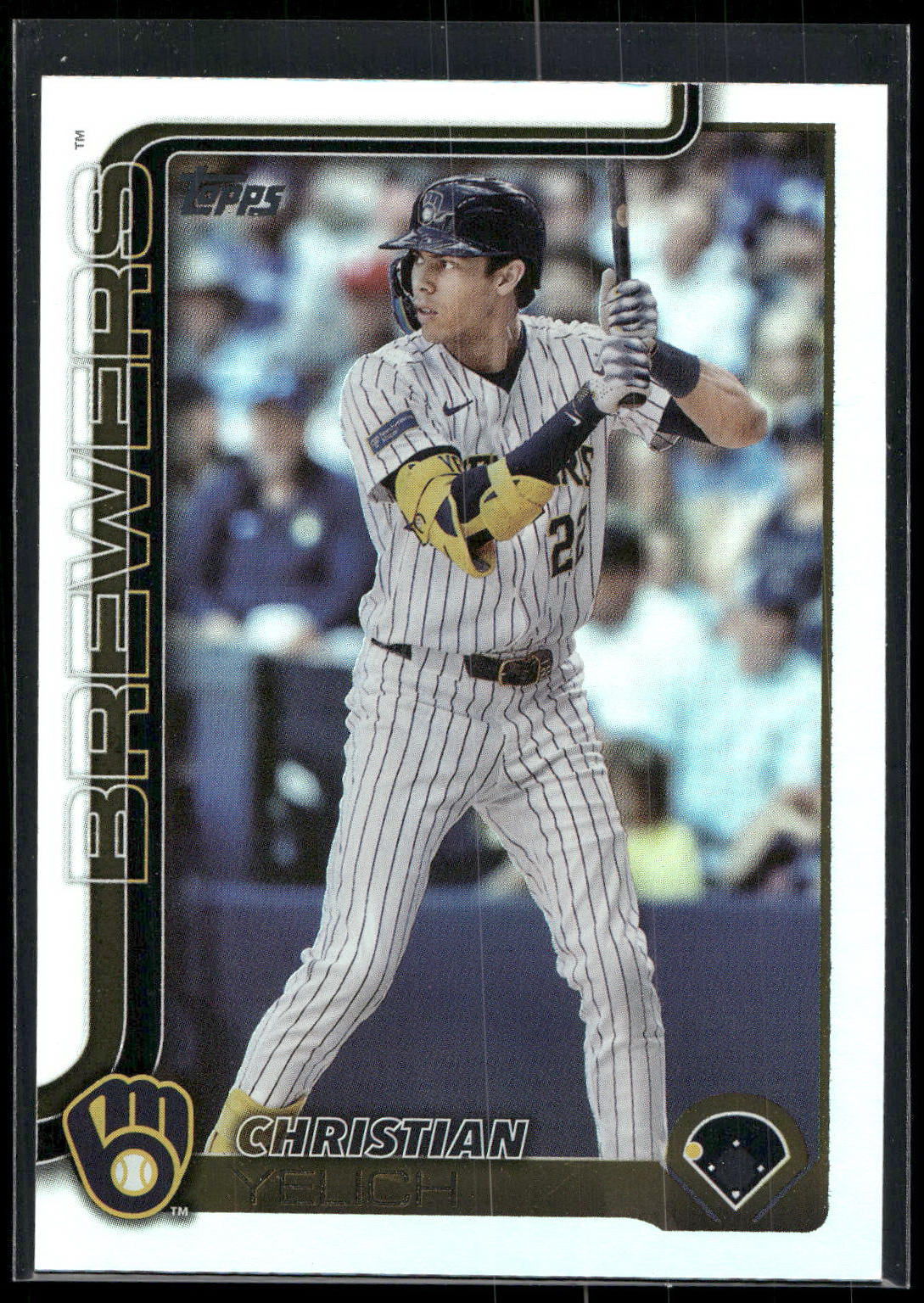 2025 Topps #49 Christian Yelich Rainbow Foil