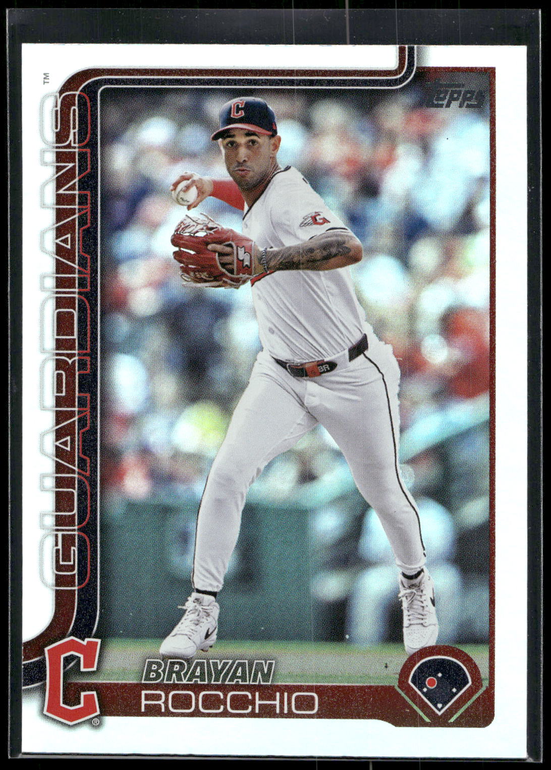 2025 Topps #194 Brayan Rocchio Rainbow Foil
