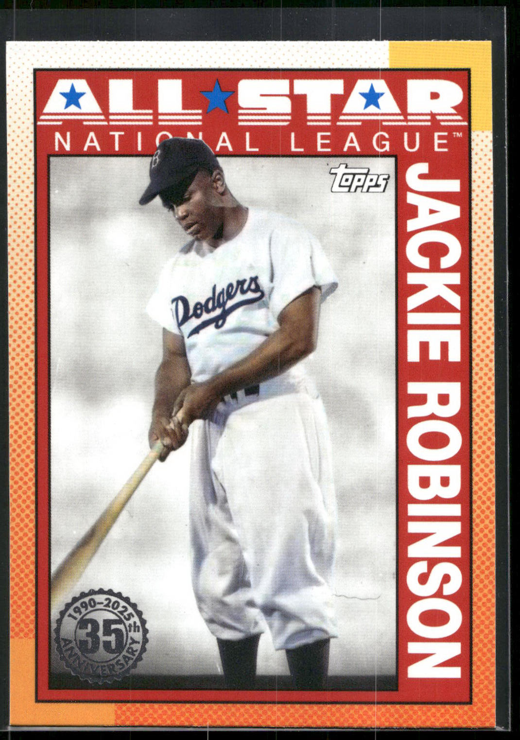 2025 Topps #90AS-24a Jackie Robinson 1990 Topps Baseball 35th