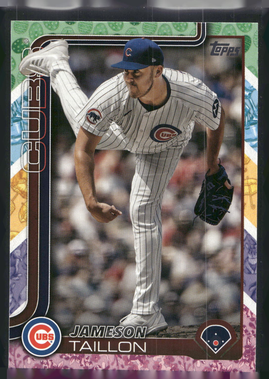 2025 Topps #134 Jameson Taillon Holiday Tin Variation